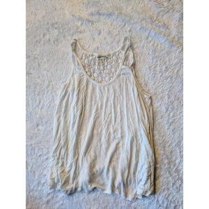 White Tank Top with Lace Back